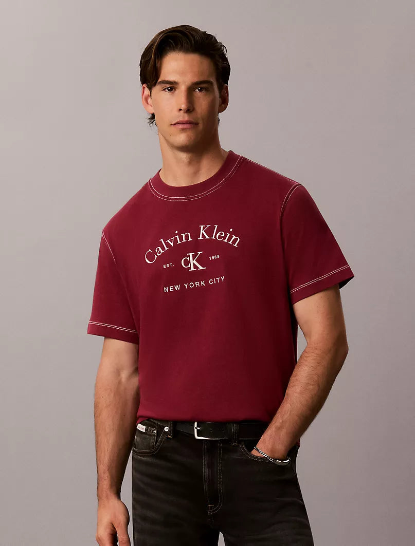 Calvin Klein Varsity Logo Washed - Limited Edition - Rhododendron