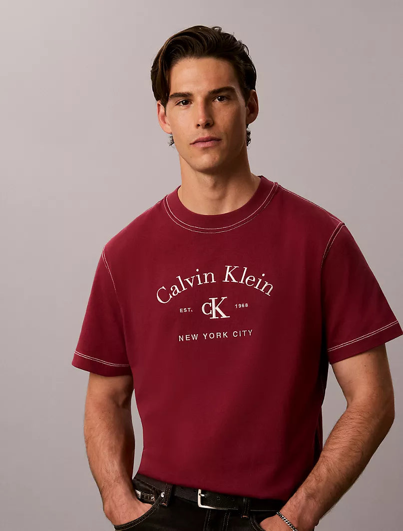 Calvin Klein Varsity Logo Washed - Limited Edition - Rhododendron