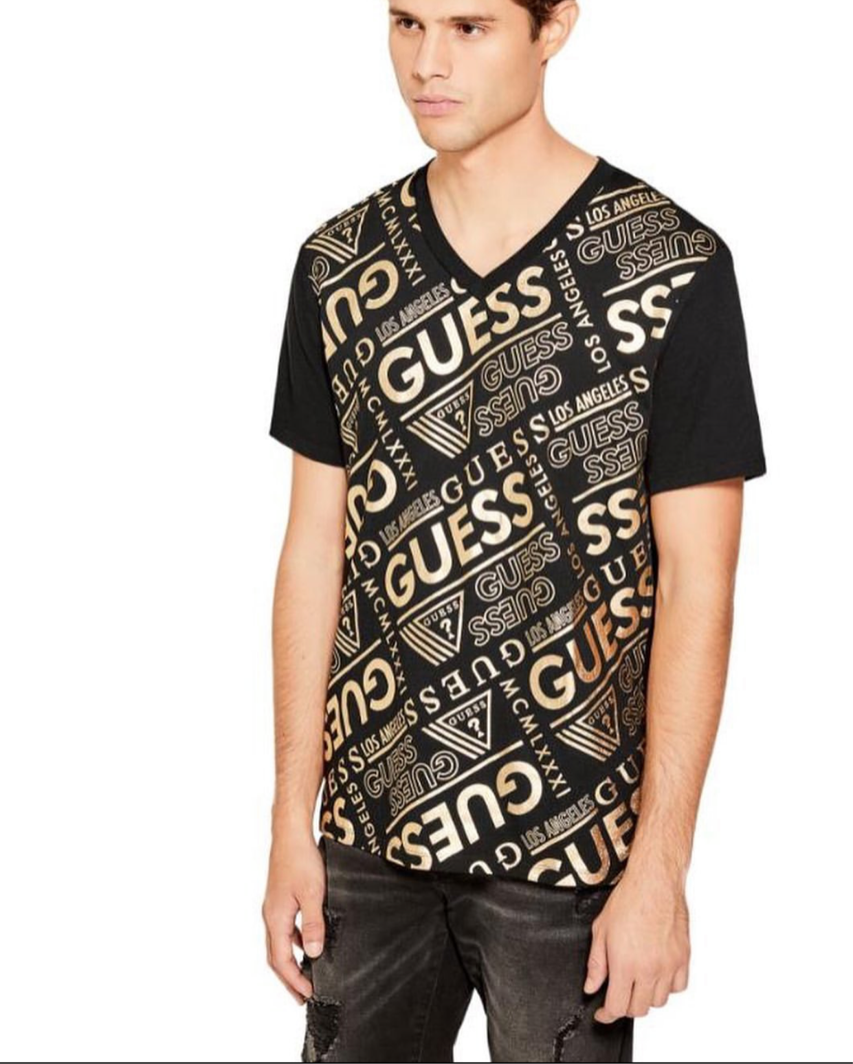 Guess all over logos tee